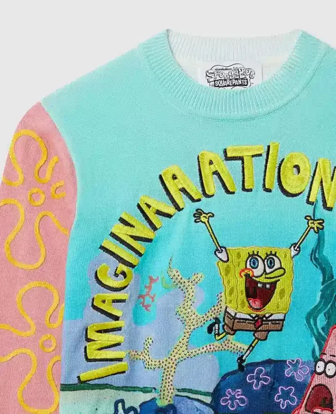 SpongeBob Graphic Crewneck Sweater SpongeBob Graphic Crewneck Sweater