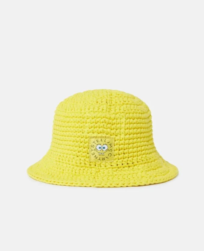 Spongebob Graphic Crochet Bucket Hat Spongebob Graphic Crochet Bucket Hat