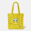 SpongeBob Graphic Crochet Tote Bag SpongeBob Graphic Crochet Tote Bag