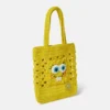 SpongeBob Graphic Crochet Tote Bag SpongeBob Graphic Crochet Tote Bag