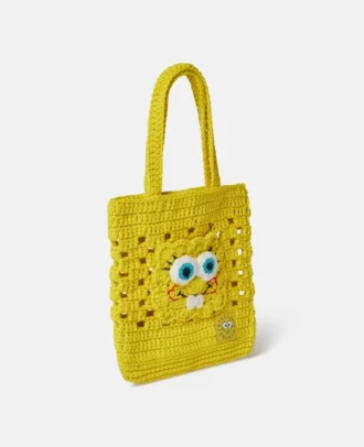 SpongeBob Graphic Crochet Tote Bag