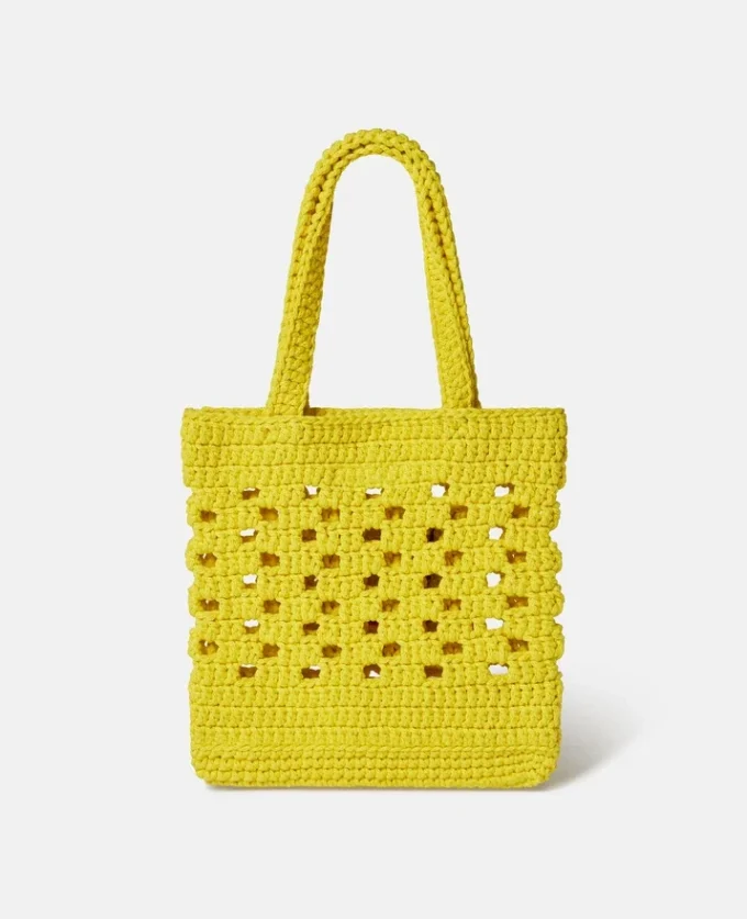 SpongeBob Graphic Crochet Tote Bag SpongeBob Graphic Crochet Tote Bag