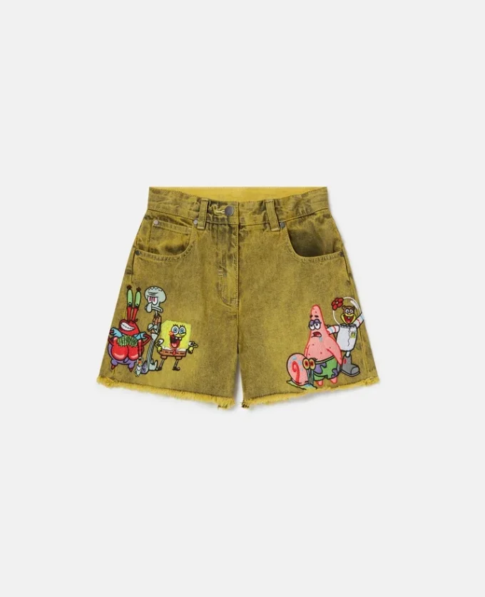 SpongeBob Graphic Denim Shorts SpongeBob Graphic Denim Shorts