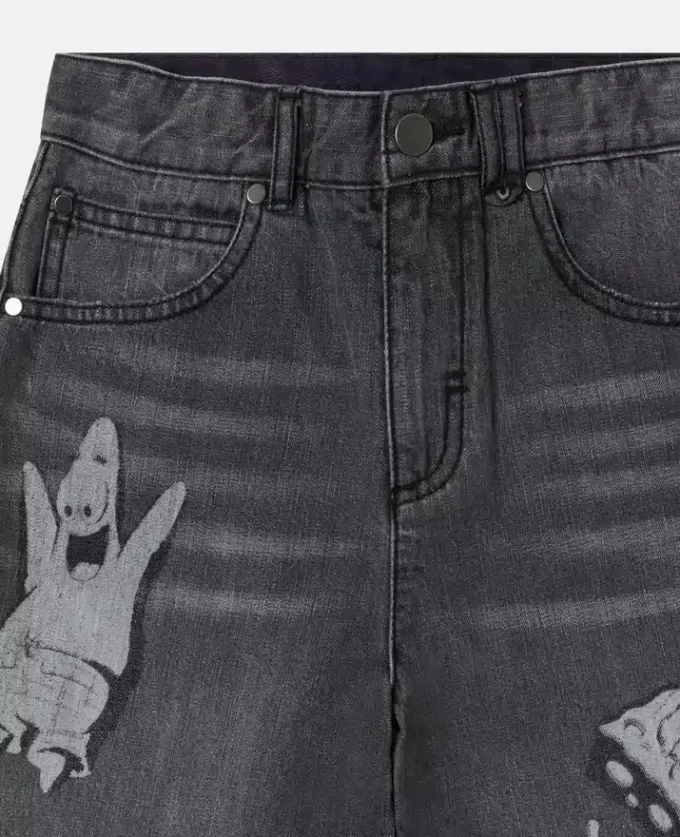 SpongeBob Graphic Denim Shorts SpongeBob Graphic Denim Shorts