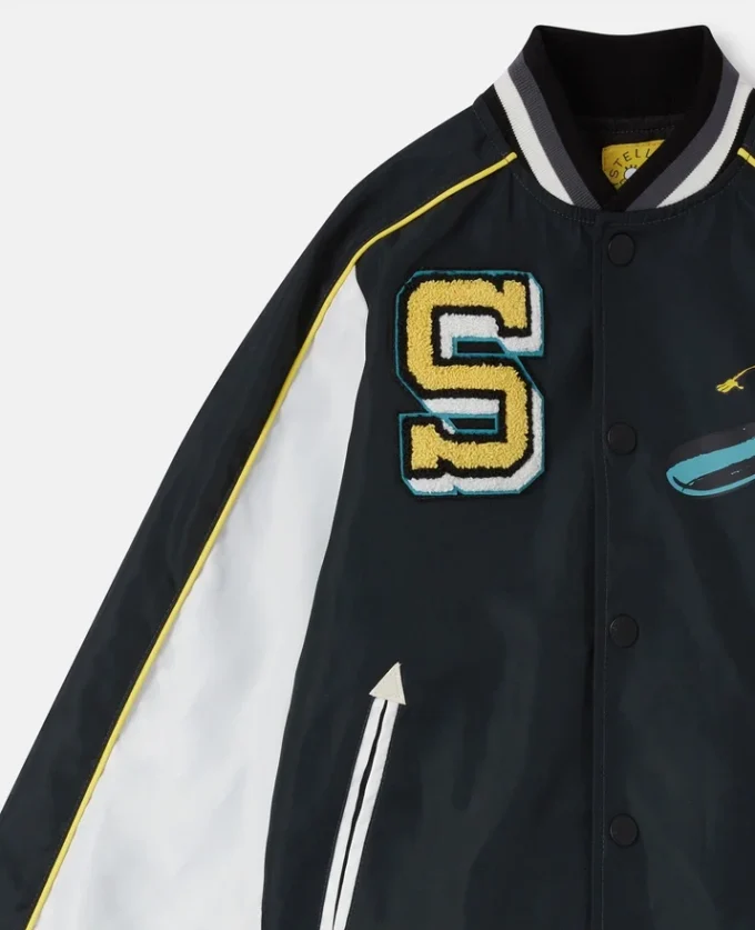SpongeBob Graphic Varsity Bomber Jacket SpongeBob Graphic Varsity Bomber Jacket