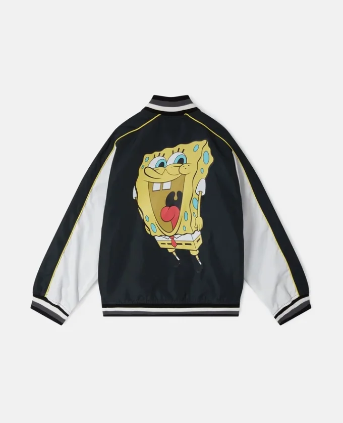 SpongeBob Graphic Varsity Bomber Jacket SpongeBob Graphic Varsity Bomber Jacket