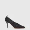 Square-Toe Lace Stiletto Pumps Square-Toe Lace Stiletto Pumps
