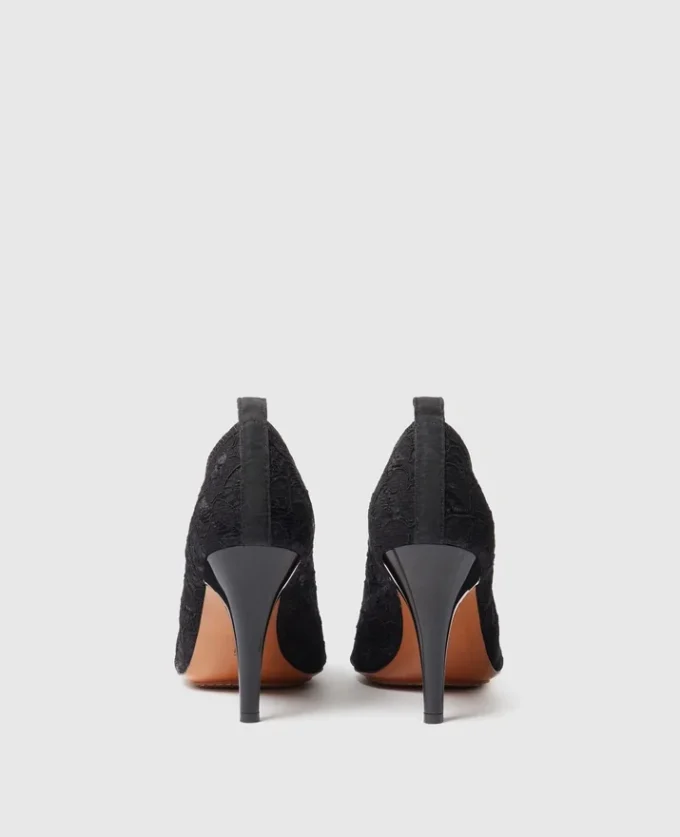 Square-Toe Lace Stiletto Pumps Square-Toe Lace Stiletto Pumps