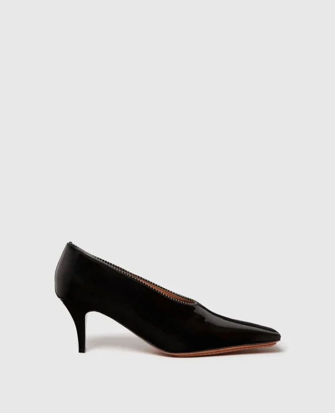 Square-Toe Patent Kitten Heels Square-Toe Patent Kitten Heels