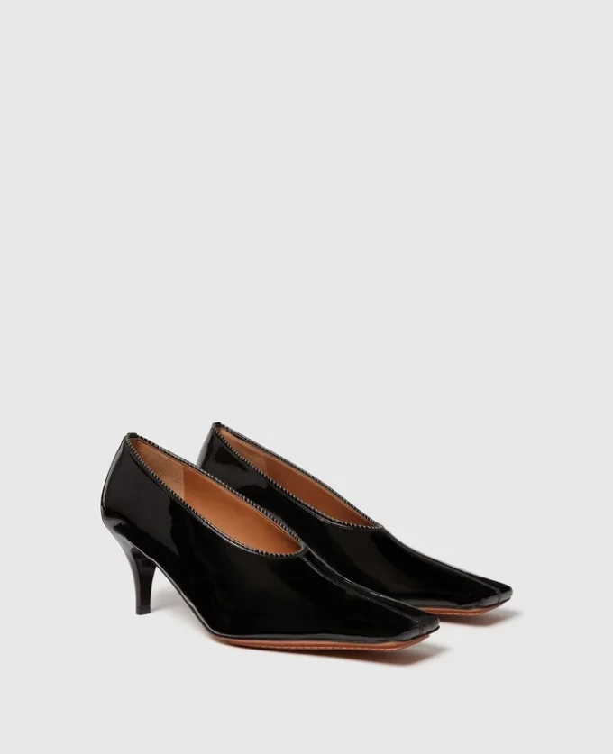 Square-Toe Patent Kitten Heels Square-Toe Patent Kitten Heels