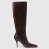 Square-Toe Snake Knee-High Stiletto Boots Square-Toe Snake Knee-High Stiletto Boots