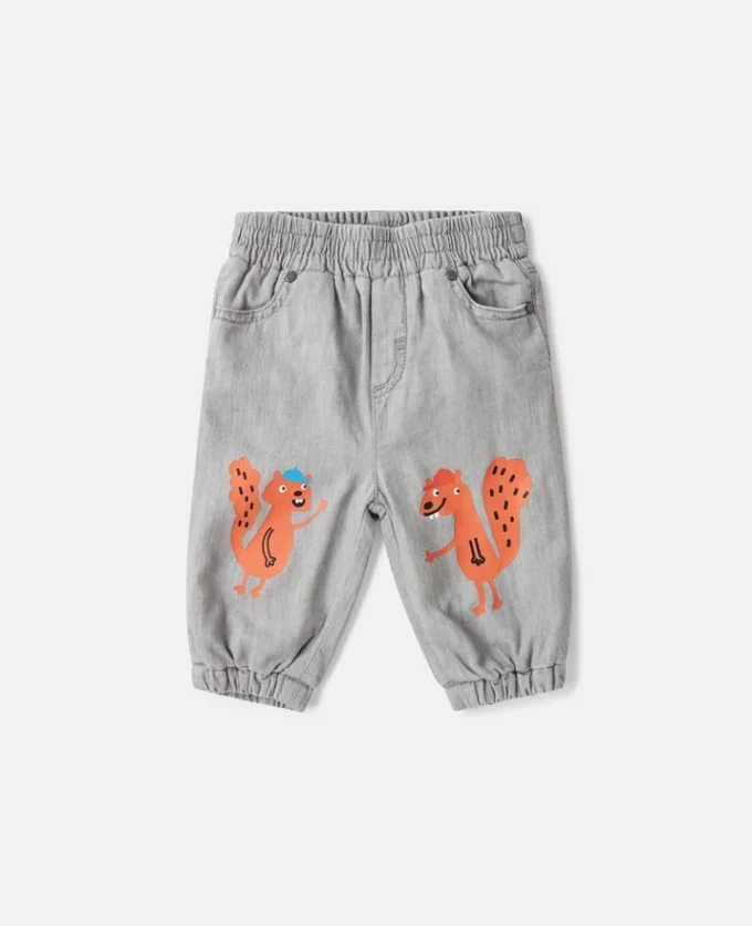 Squirrel Graphic Denim Jeans Squirrel Graphic Denim Jeans