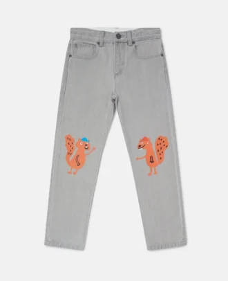 Squirrel Graphic Denim Jeans Squirrel Graphic Denim Jeans