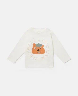 Squirrel Graphic Long-Sleeve Top