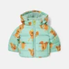 Squirrel Print Hooded Puffer Coat Squirrel Print Hooded Puffer Coat