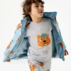Squirrel Print Hooded Puffer Coat Squirrel Print Hooded Puffer Coat