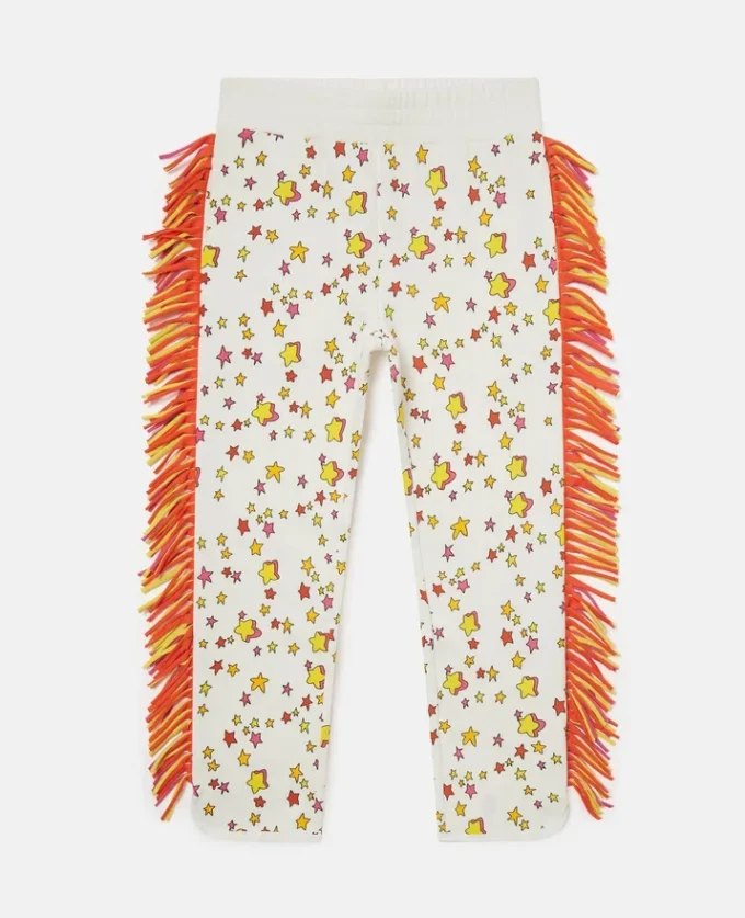 Star Graphic Fringed Drawstring Sweatpants Star Graphic Fringed Drawstring Sweatpants