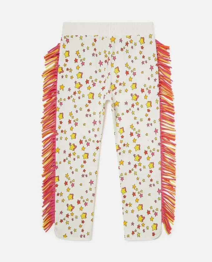 Star Graphic Fringed Drawstring Sweatpants Star Graphic Fringed Drawstring Sweatpants