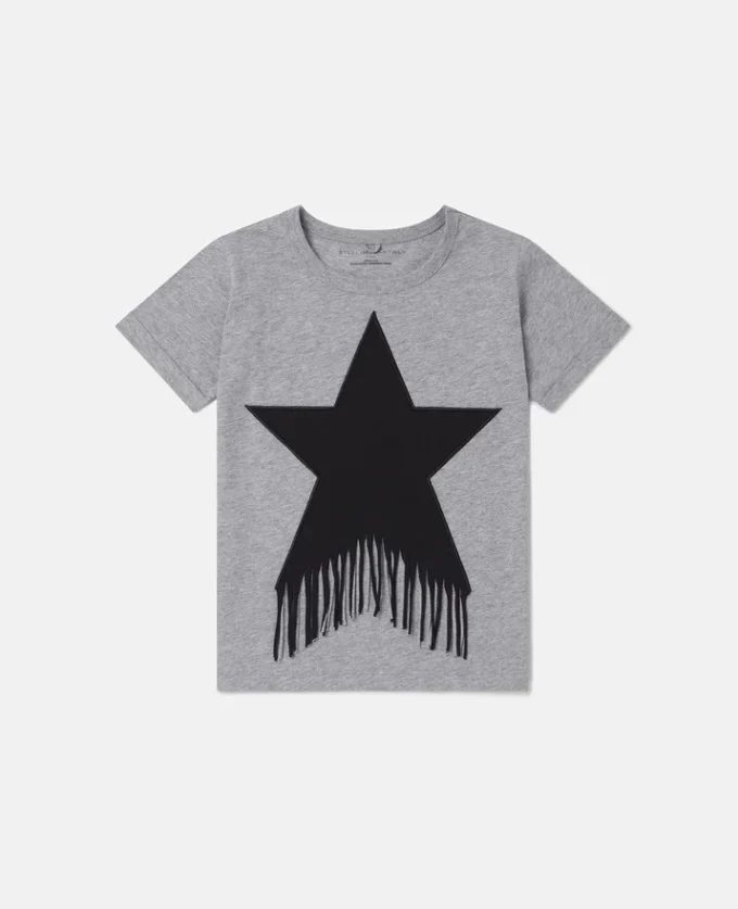 Star Graphic Fringed T-Shirt Star Graphic Fringed T-Shirt