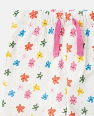 Star Print Drawstring Sweatpants