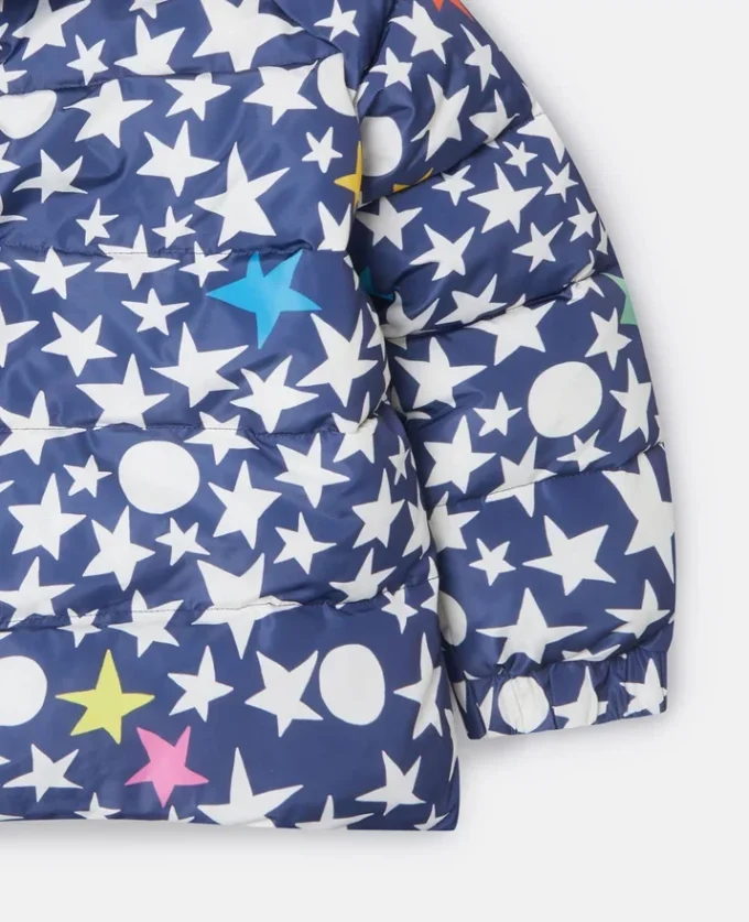 Star Print Hooded Puffer Coat Star Print Hooded Puffer Coat