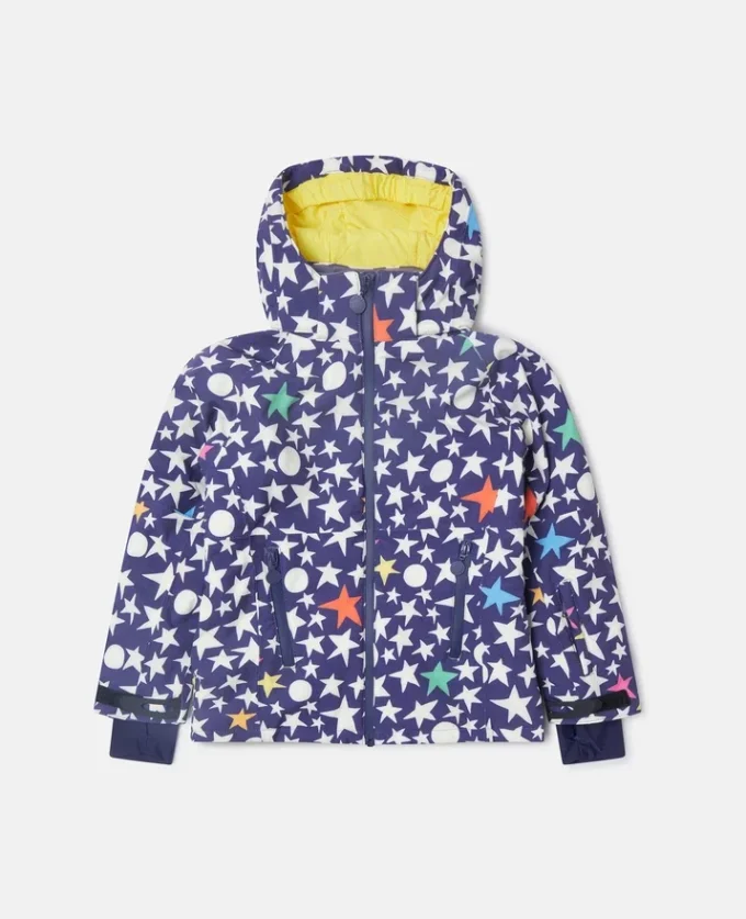Star Print Hooded Ski Jacket Star Print Hooded Ski Jacket