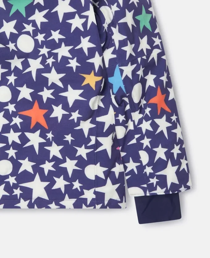 Star Print Hooded Ski Jacket Star Print Hooded Ski Jacket