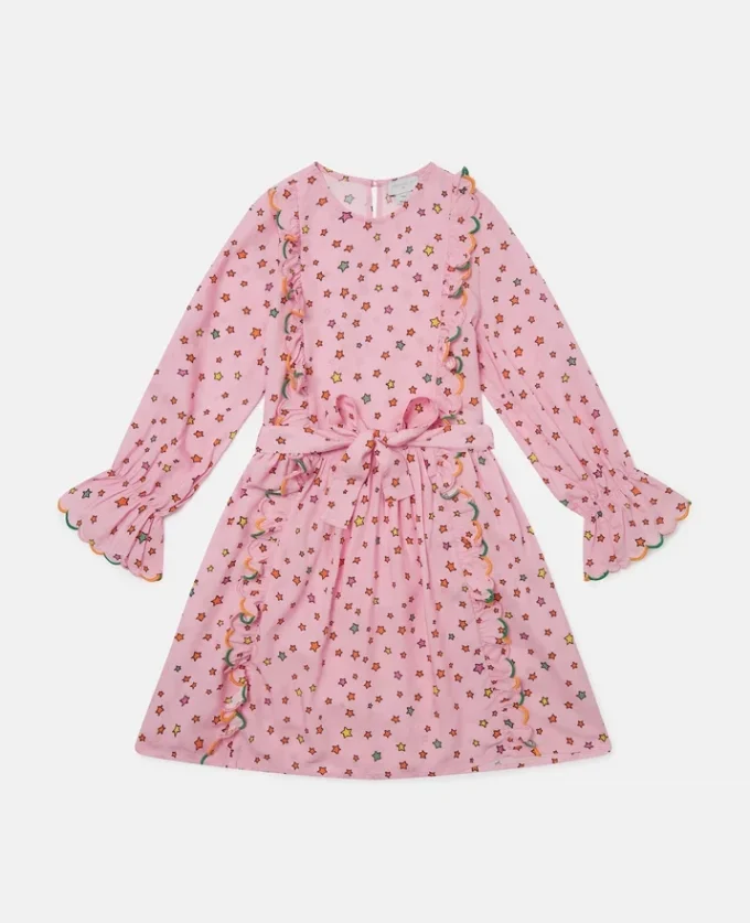 Star Print Long-Sleeve Dress Star Print Long-Sleeve Dress