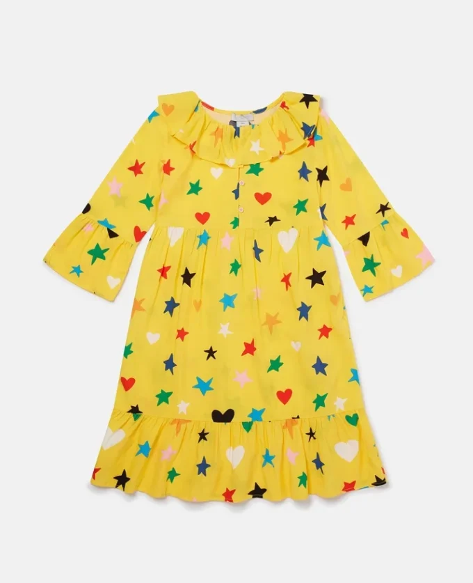 Star Print Long-Sleeve Dress Star Print Long-Sleeve Dress