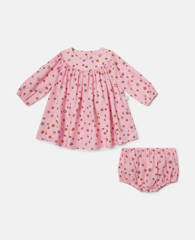 Star Print Long-Sleeve Dress Star Print Long-Sleeve Dress