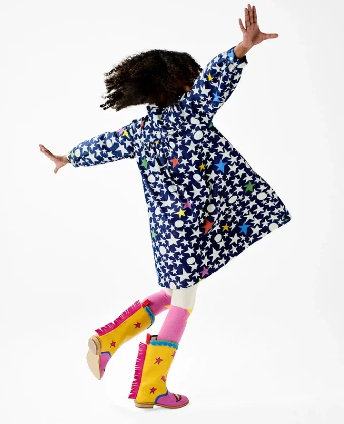 Star Print Long-Sleeve Dress Star Print Long-Sleeve Dress