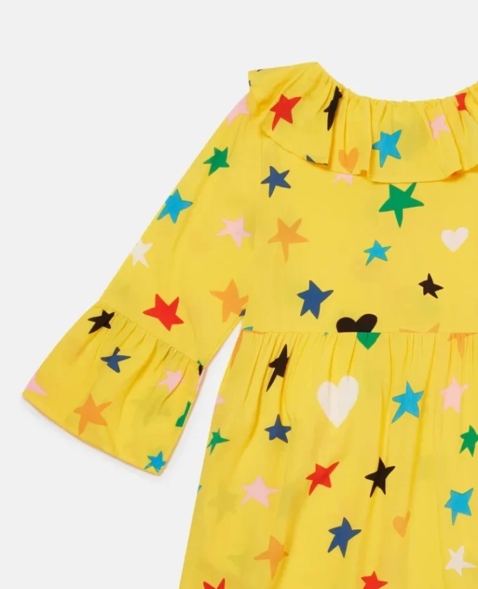 Star Print Long-Sleeve Dress Star Print Long-Sleeve Dress