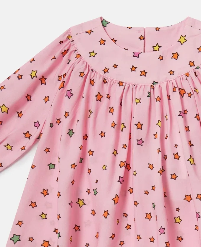 Star Print Long-Sleeve Dress Star Print Long-Sleeve Dress