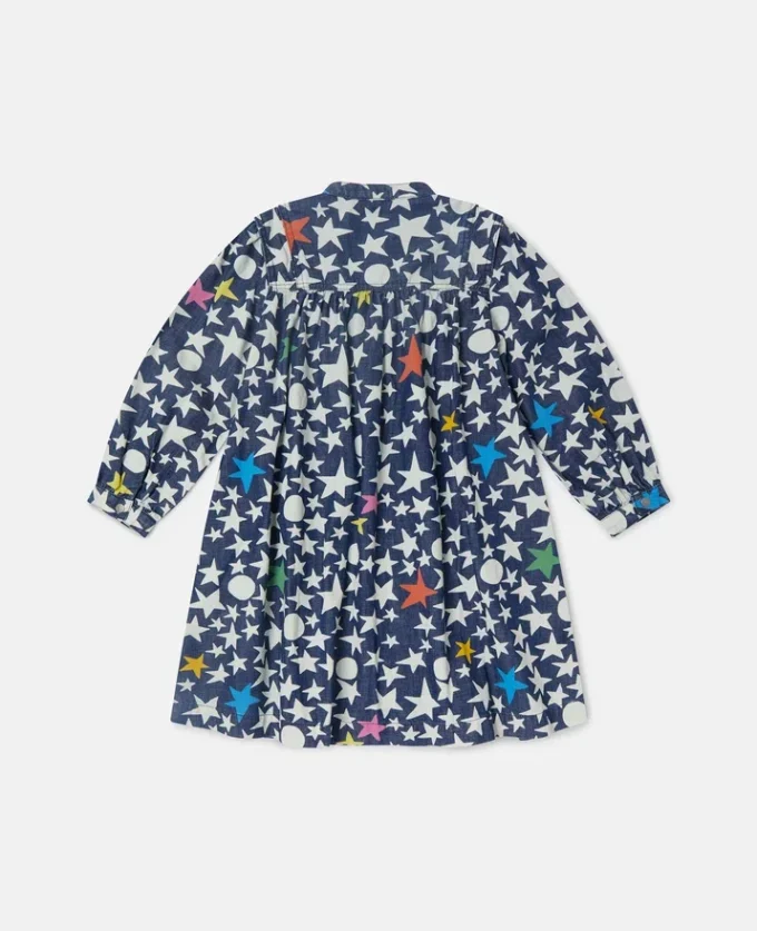 Star Print Long-Sleeve Dress Star Print Long-Sleeve Dress