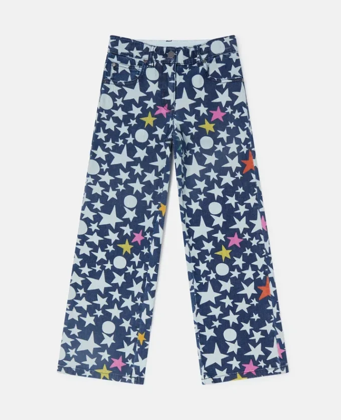 Star Print Straight-Leg Denim Jeans Star Print Straight-Leg Denim Jeans