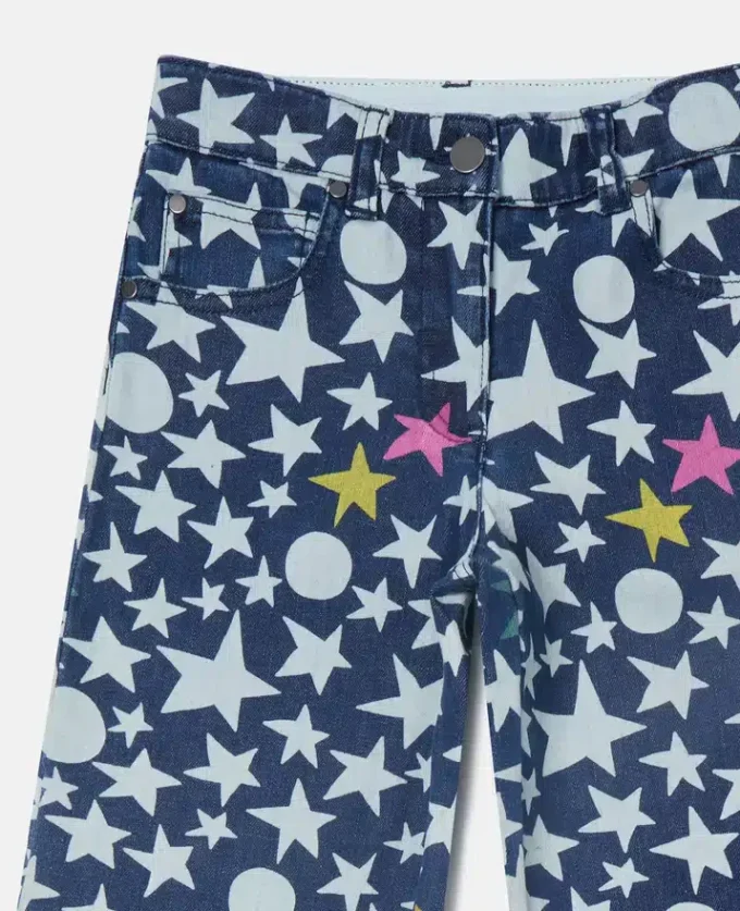 Star Print Straight-Leg Denim Jeans Star Print Straight-Leg Denim Jeans