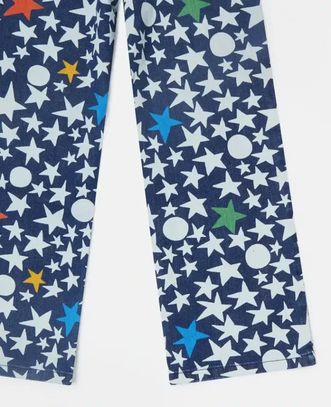 Star Print Straight-Leg Denim Jeans Star Print Straight-Leg Denim Jeans