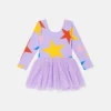 Star Print Tulle Skirt Long-Sleeve Dress Star Print Tulle Skirt Long-Sleeve Dress