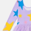 Star Print Tulle Skirt Long-Sleeve Dress Star Print Tulle Skirt Long-Sleeve Dress