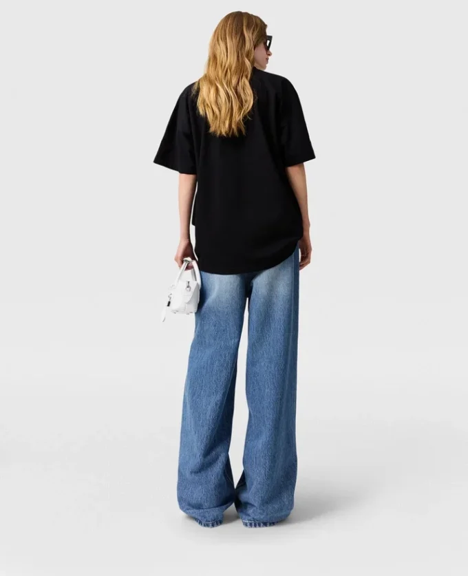 Faded Wide-Leg High-Rise Denim Jeans Faded Wide-Leg High-Rise Denim Jeans