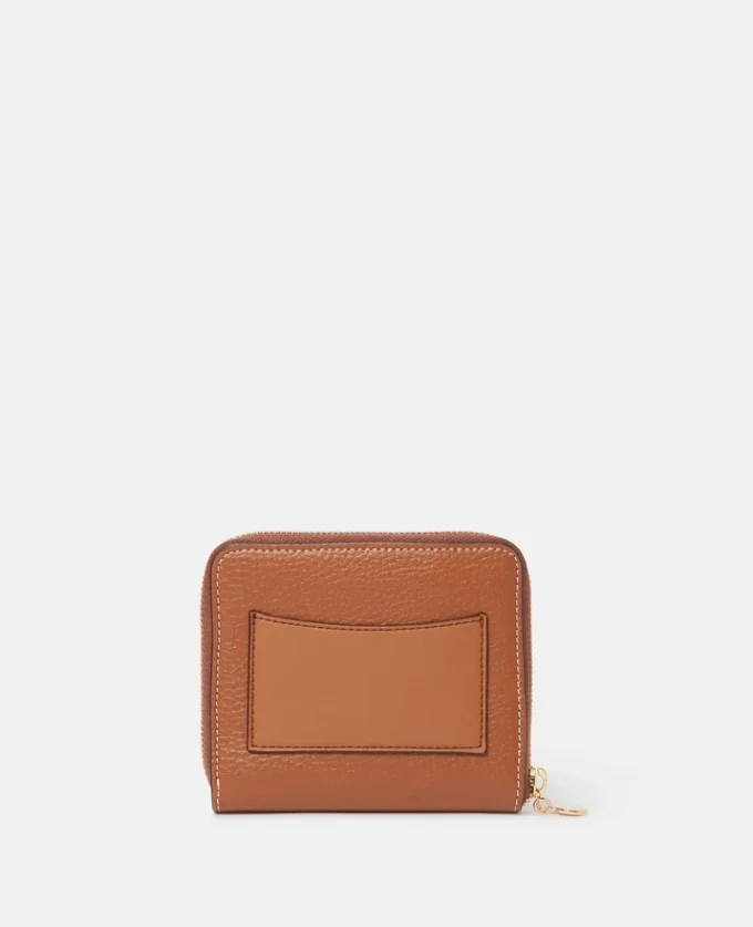 Stella Logo Grainy Studded Zip Mini Wallet Stella Logo Grainy Studded Zip Mini Wallet