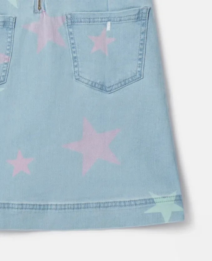 Stella Star Print Denim T-Shirt Dress Stella Star Print Denim T-Shirt Dress