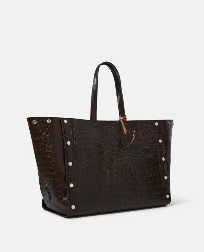 Stella Studs Large Croc-Embossed Tote Bag Stella Studs Large Croc-Embossed Tote Bag