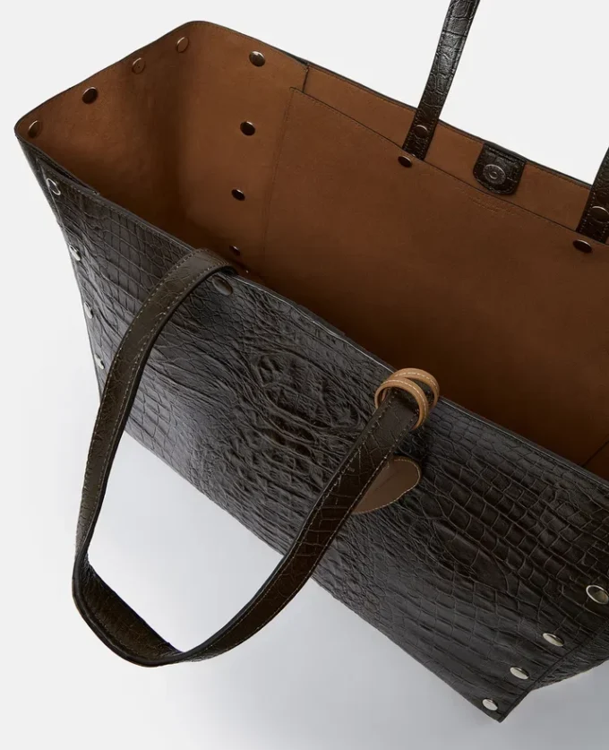 Stella Studs Large Croc-Embossed Tote Bag Stella Studs Large Croc-Embossed Tote Bag
