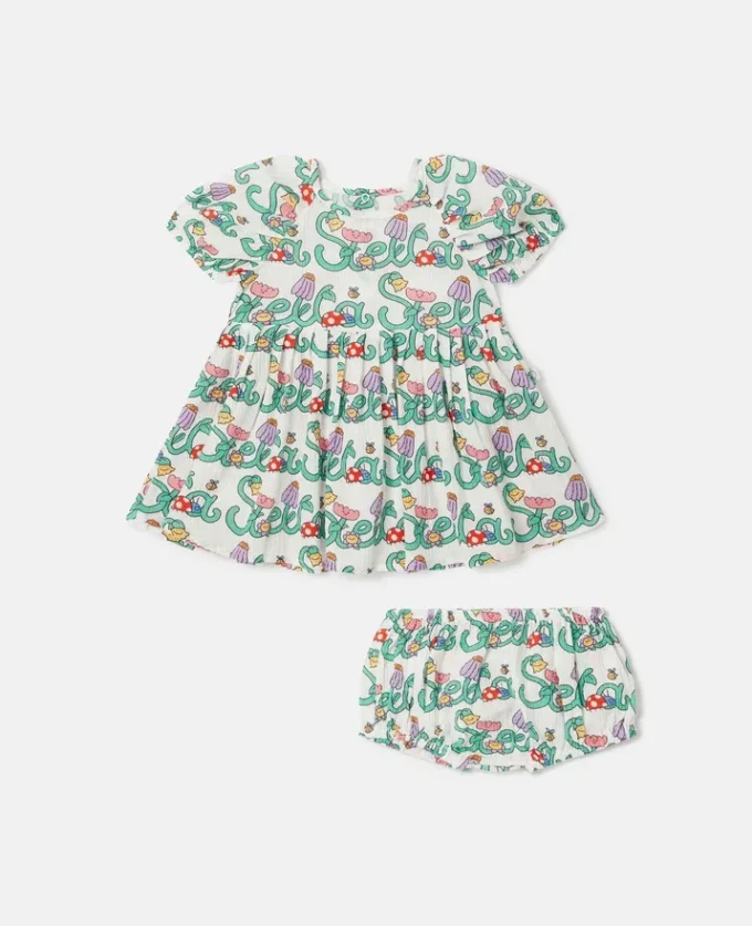 Stella Vine Print Dress and Bloomers Set Stella Vine Print Dress and Bloomers Set