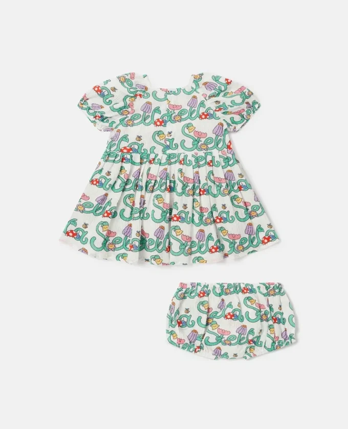 Stella Vine Print Dress and Bloomers Set Stella Vine Print Dress and Bloomers Set
