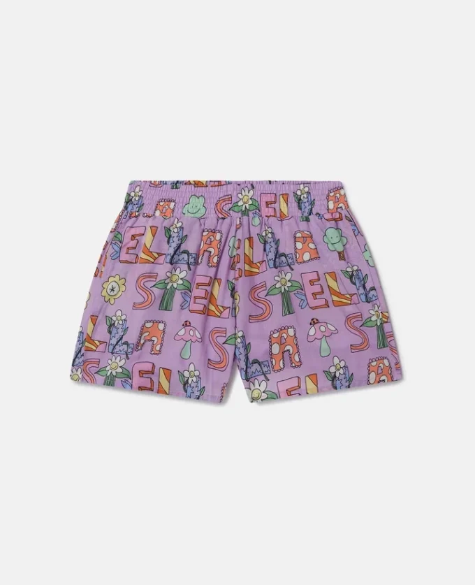 Stella Woodland Lettering Elasticated Shorts Stella Woodland Lettering Elasticated Shorts