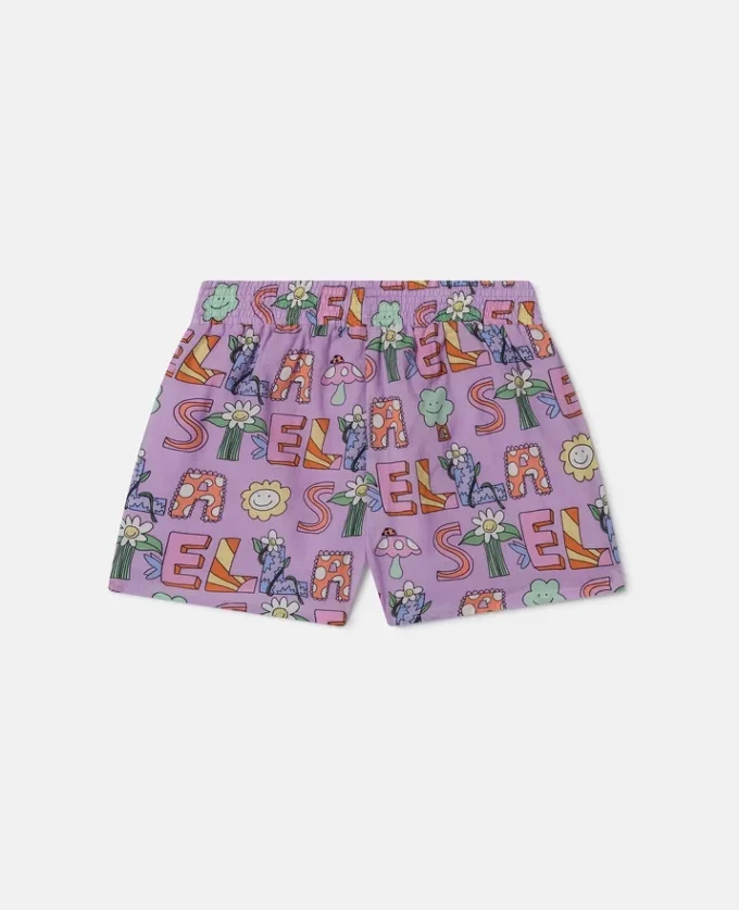 Stella Woodland Lettering Elasticated Shorts Stella Woodland Lettering Elasticated Shorts