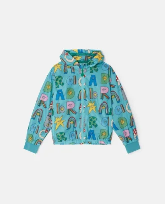 Stella Woodland Lettering Hooded Raincoat