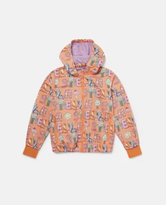 Stella Woodland Lettering Hooded Raincoat